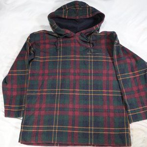 LAUREN RALPH LAUREN Plaid Petite Hooded Pullover Sz PS Petite Small